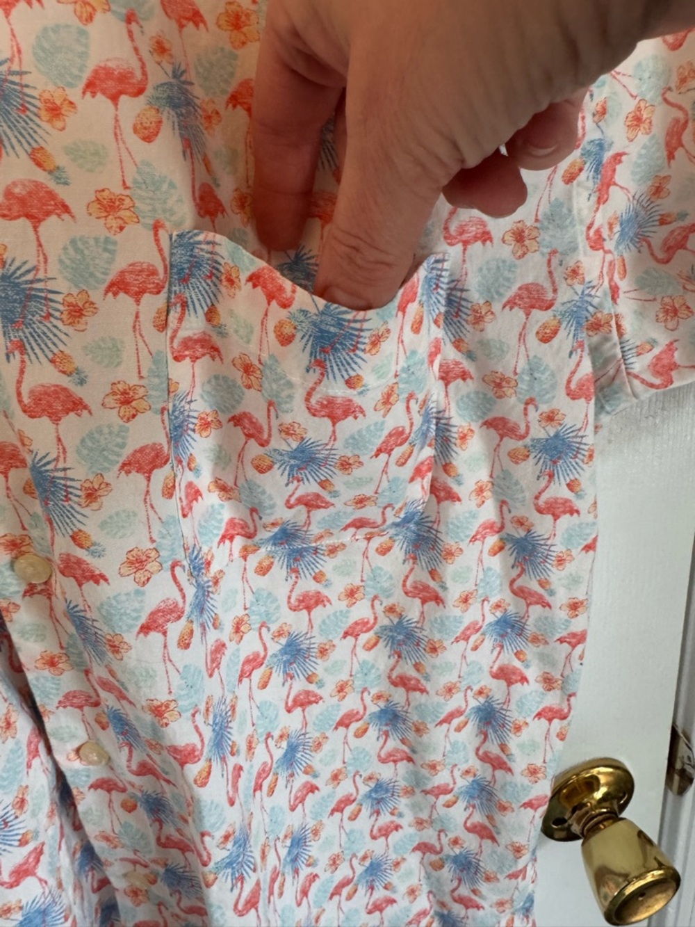 PETER MILLAR Seaside Paradise Cotton-Blend Sport Shirt Size M - Picture 6 of 13